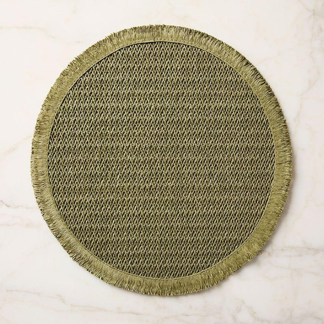 Paper Round Placemat, Sage, Set of 4