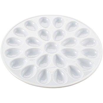 HIC Porcelain Deviled Egg Dish, 13-inch
