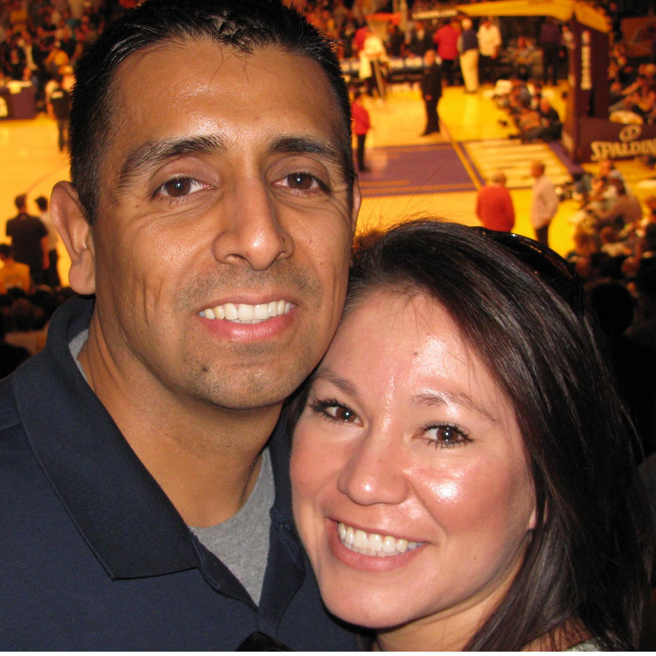 Where are we???  A Laker's game!!!  WOW, we need to do that again.  The game and day out was so much fun!!!