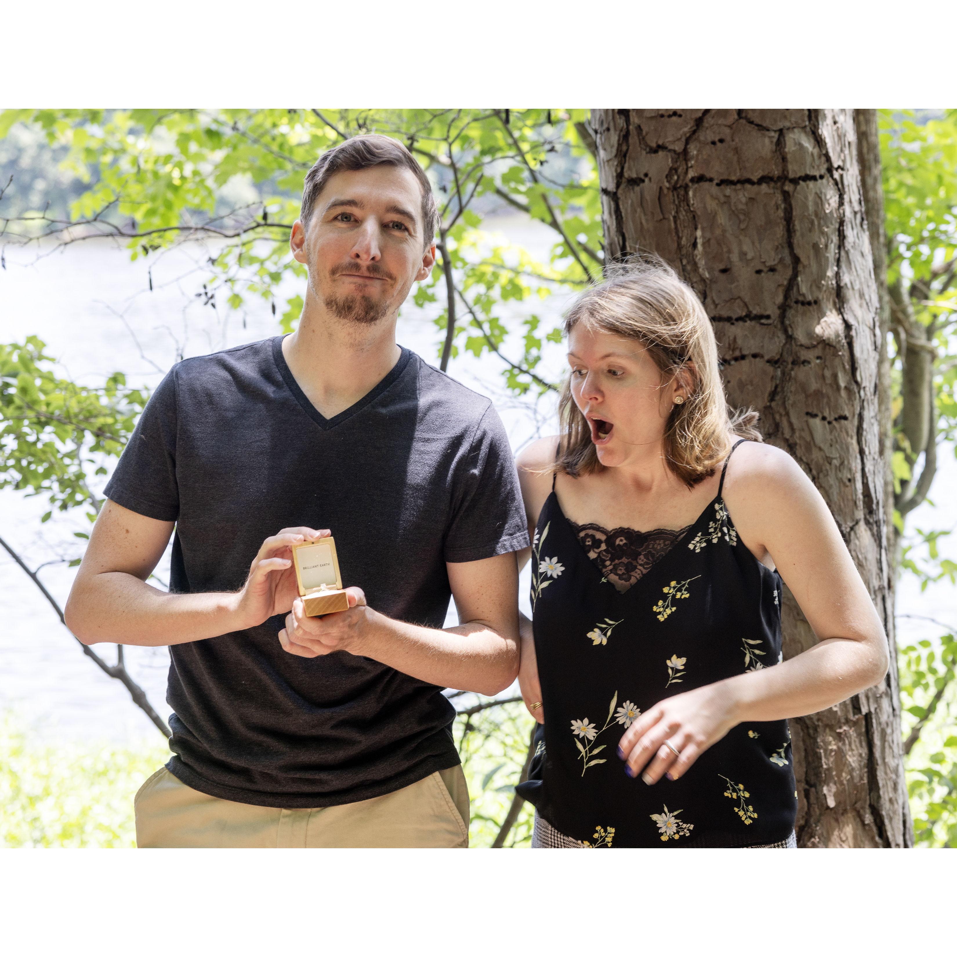 Needless to say, Troy pulled off a completely surprise proposal.