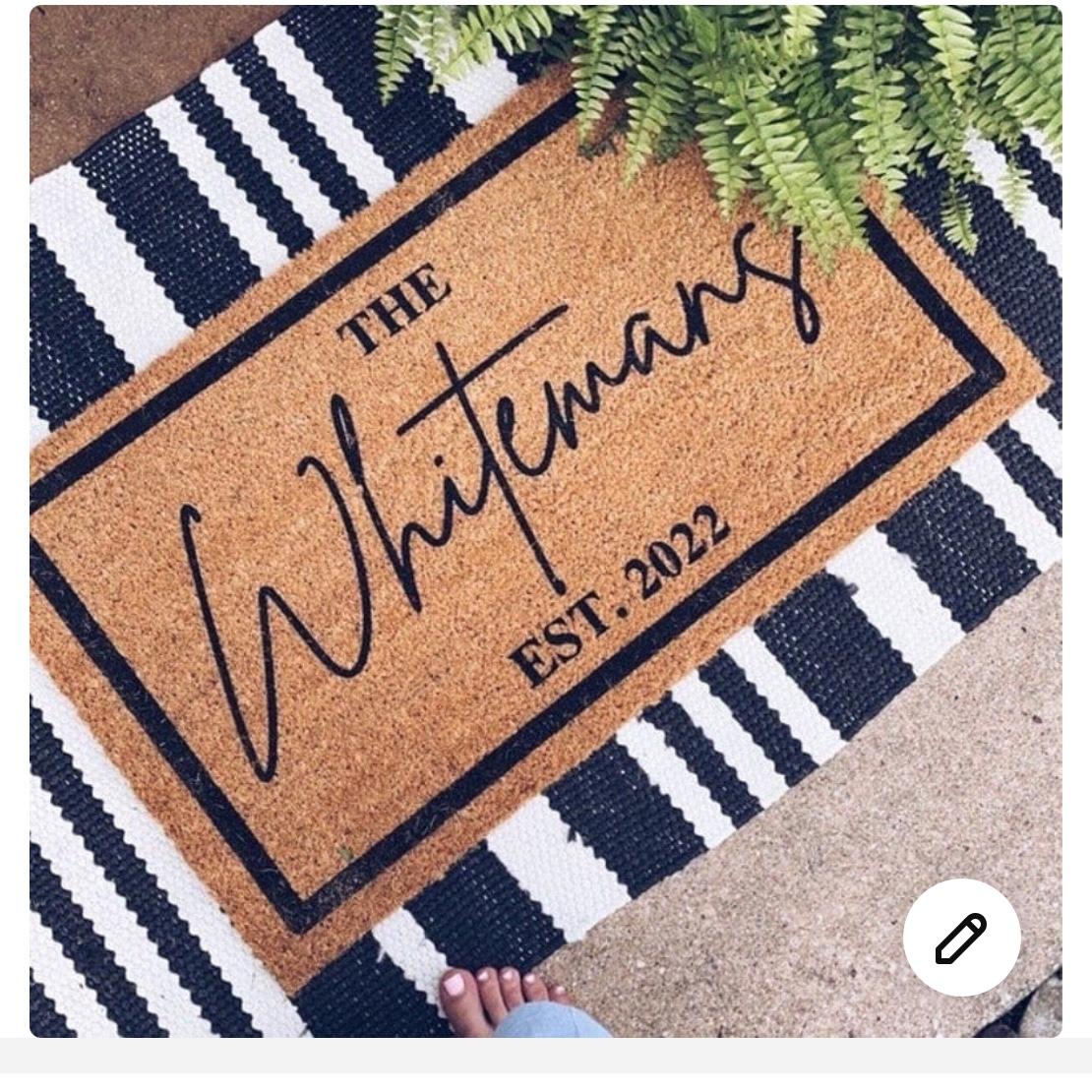 Personalized Christmas Gift | Personalized Gifts For Her | Gift For Women | Custom Door Mat | Christmas Gifts | Front Porch Decor | Door Mat