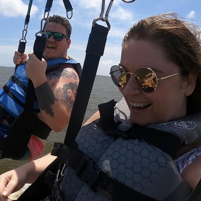 Parasailing in the Outer Banks with the Brady fam! (2024)