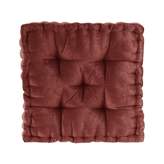 20"x20" Oversize Diah Poly Chenille Square Floor Pillow Dark Brown