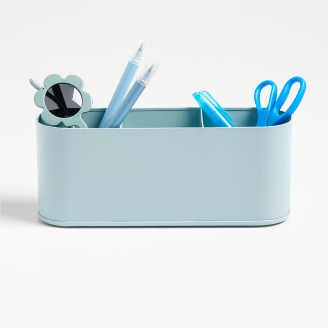 Outline Cloud Blue Metal Desk Organizer