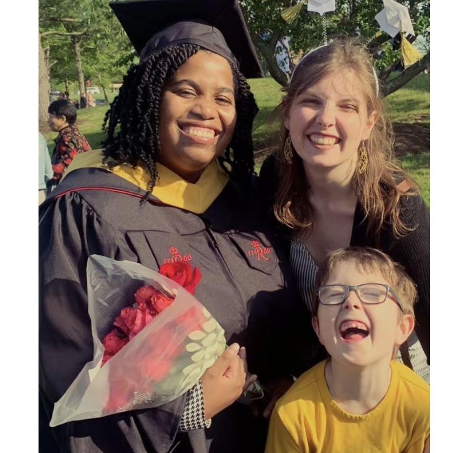 Kayla graduated with a masters in social work while Brie worked as a medical assistant and violence prevention educator. Kayla made college look like a breeze and excelled!