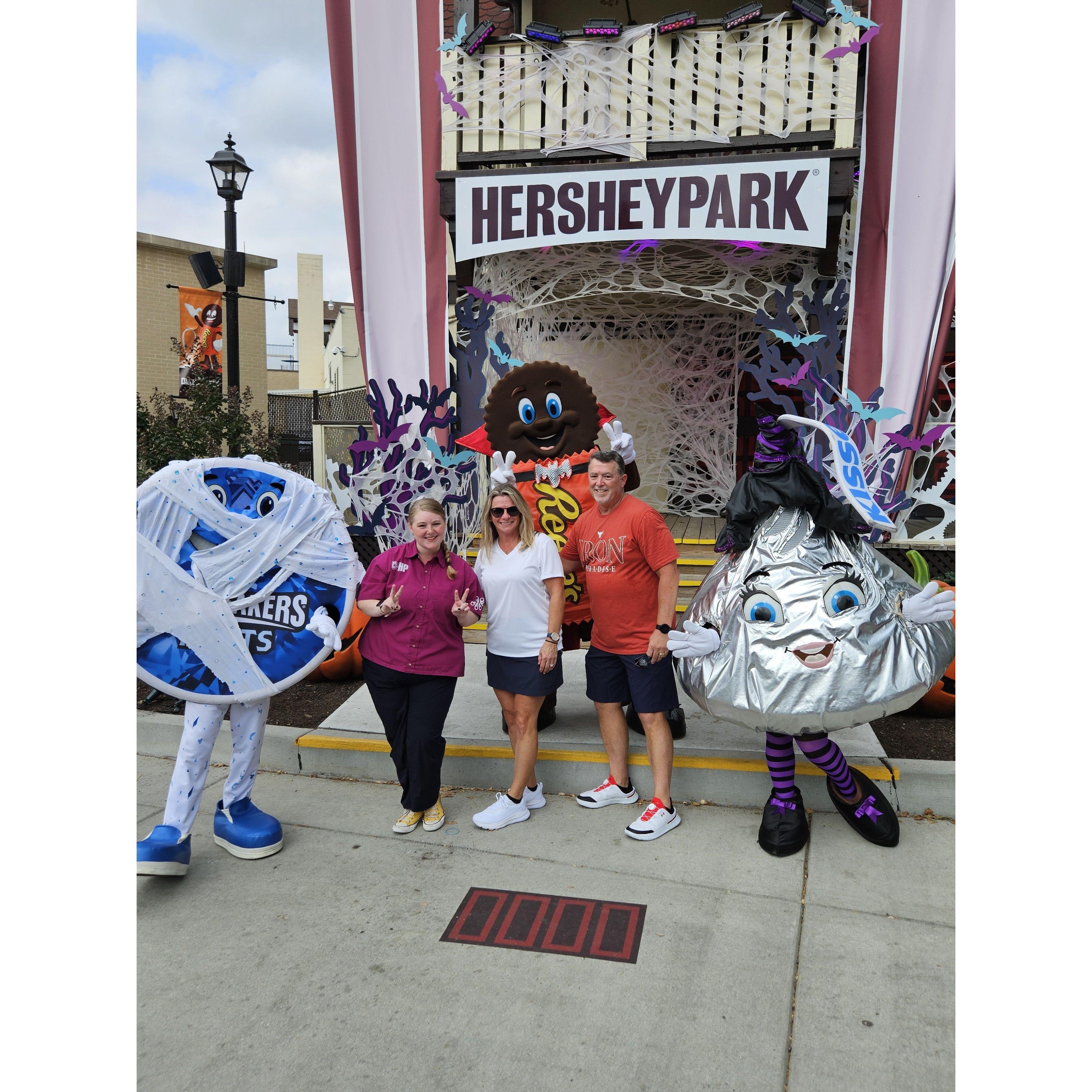 Hershey Park to visit Taylor and Easton.