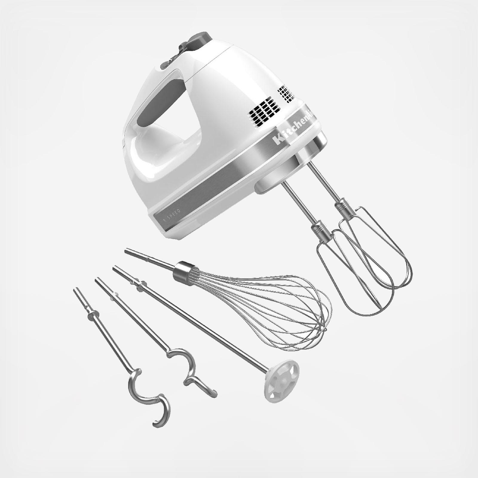 KitchenAid, 9-Speed Hand Mixer with Hook, Whip, & Blend
