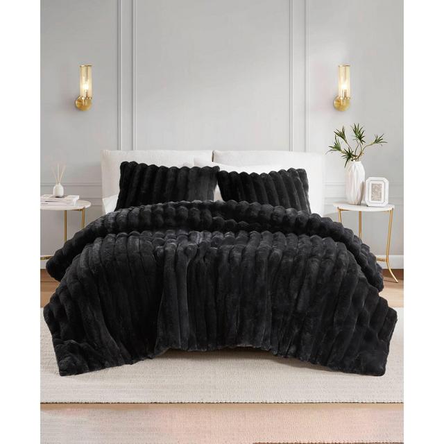 Madison Park Jasmine Faux Fur Reverse to Velvet 3-Pc. Comforter Set, Full/Queen