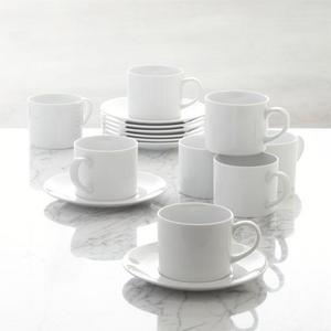 Set of 8 Aspen Cups and Saucers