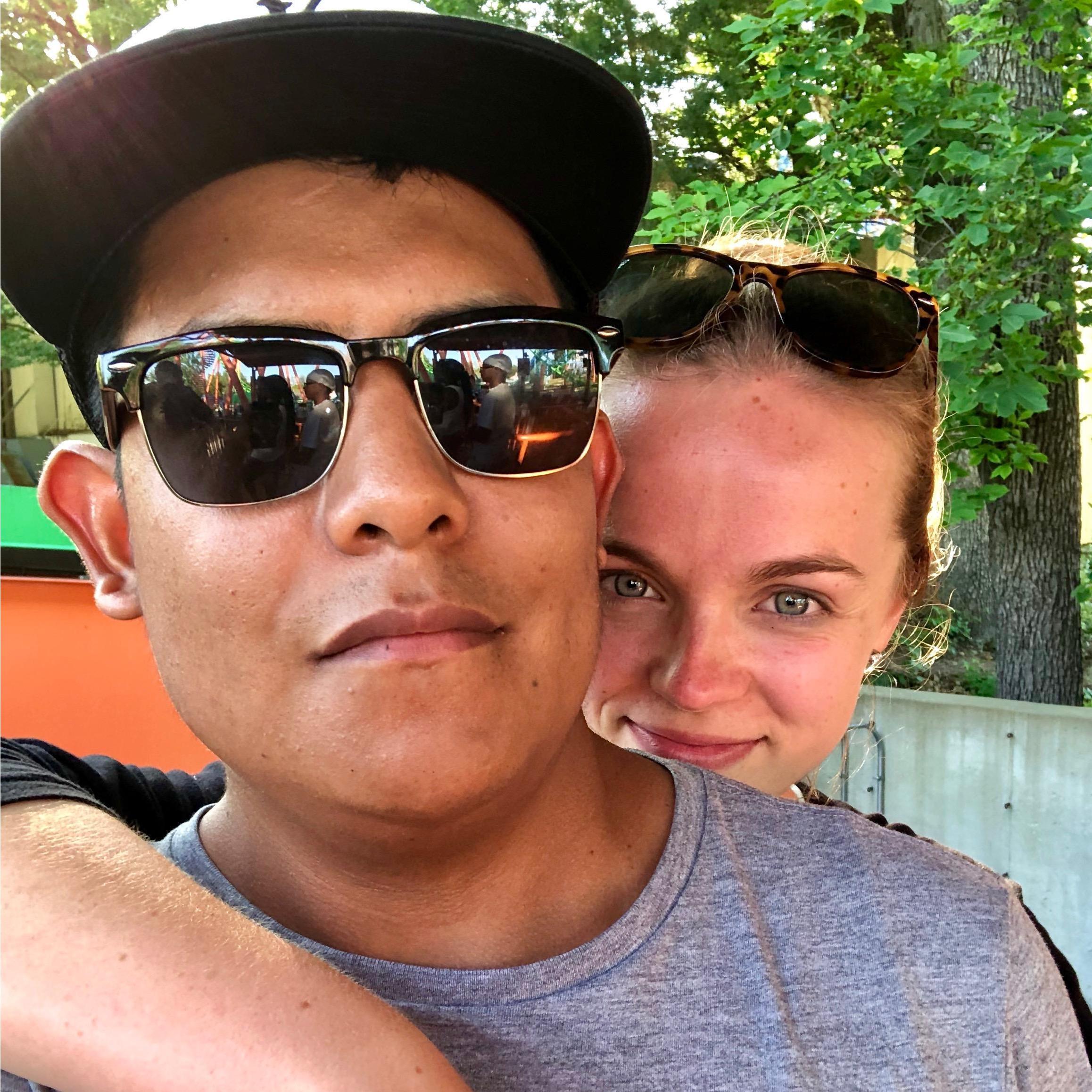 Waiting in line at Six Flags St.Louis!