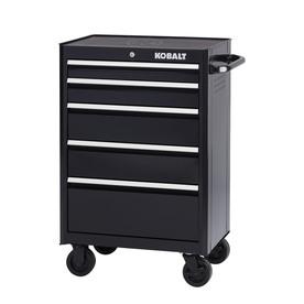 Kobalt 2000 Series 40.75-in x 26.5-in 5-Drawer Ball-Bearing Steel Tool Cabinet (Black)