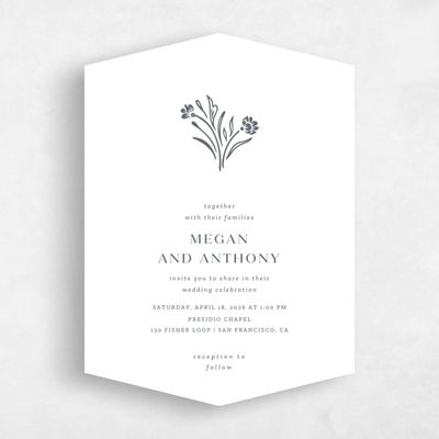 White Diamond Wedding Invitation - Basel Classic
