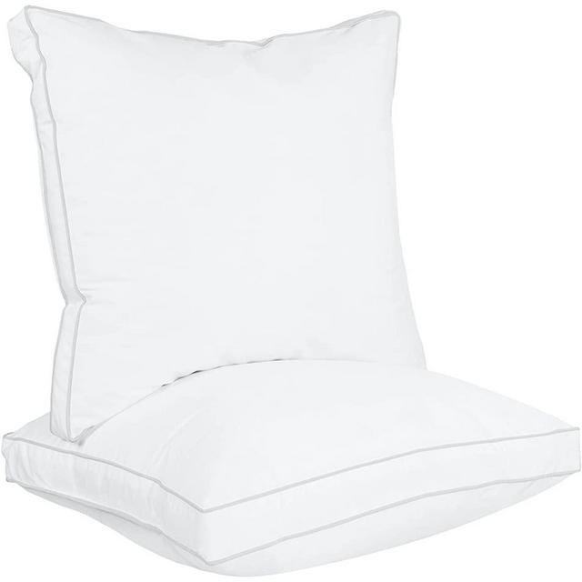 Utopia Bedding Bed Pillows for Sleeping European Size (White), Set of 2, Cooling Hotel Quality, Gusseted Pillow for Back, Stomach or Side Sleepers