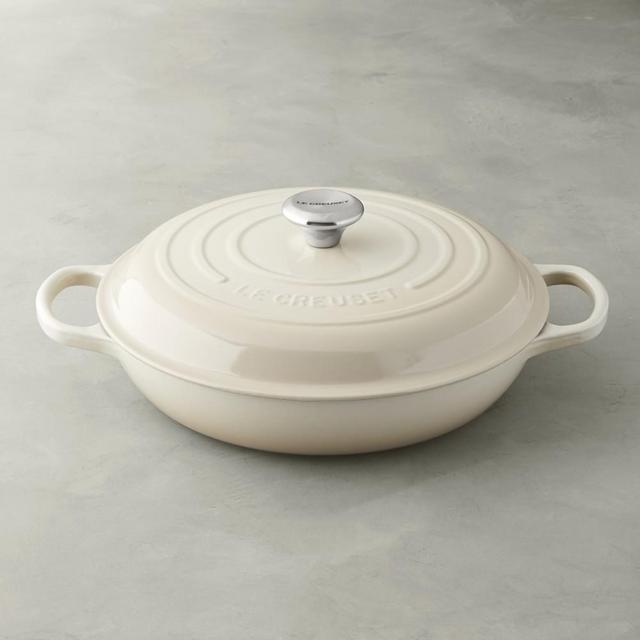 Le Creuset Signature Braiser, 3 1/2-Qt., Meringue