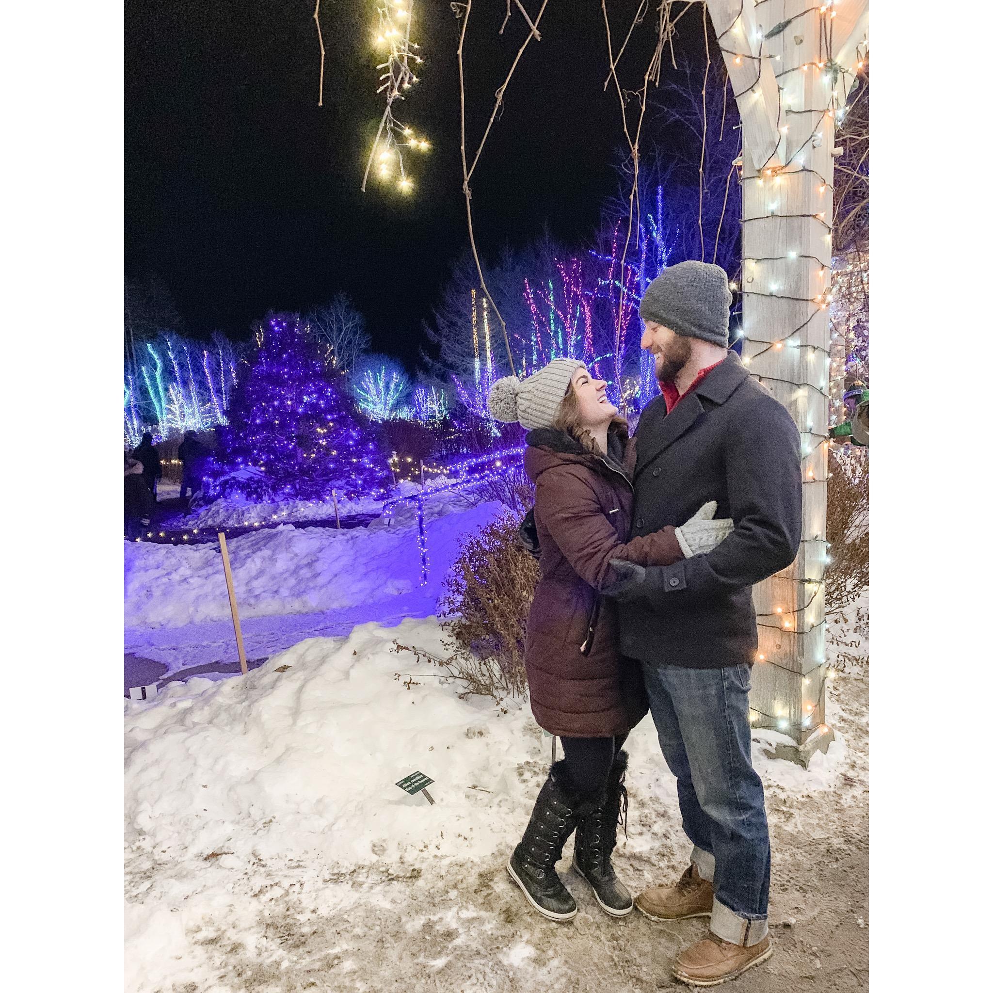Cam brought Marissa to the Coastal Maine Botanical Gardens for the first time in the summer but they also love it in the winter!
