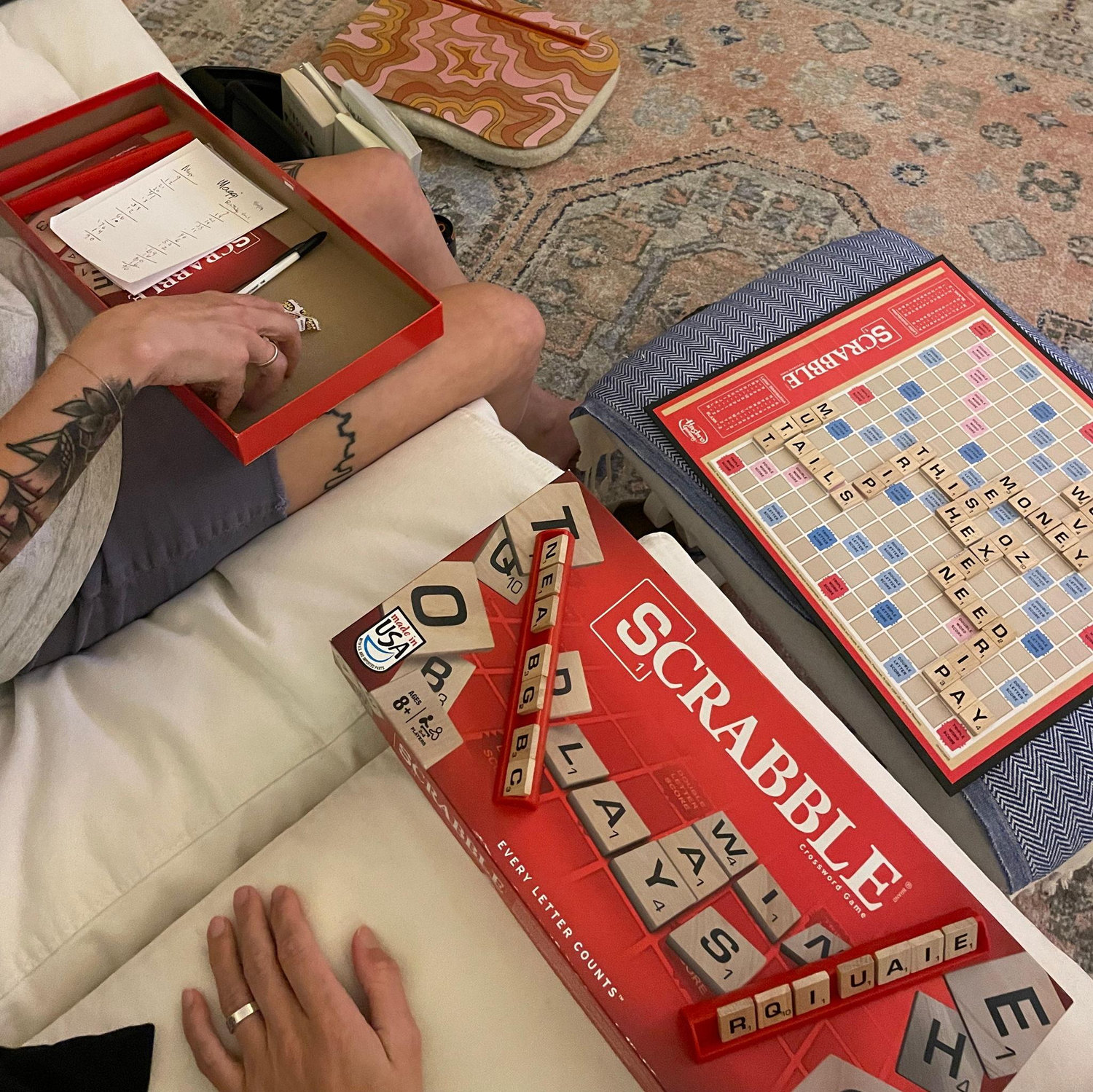 A friendly game of Scrabble