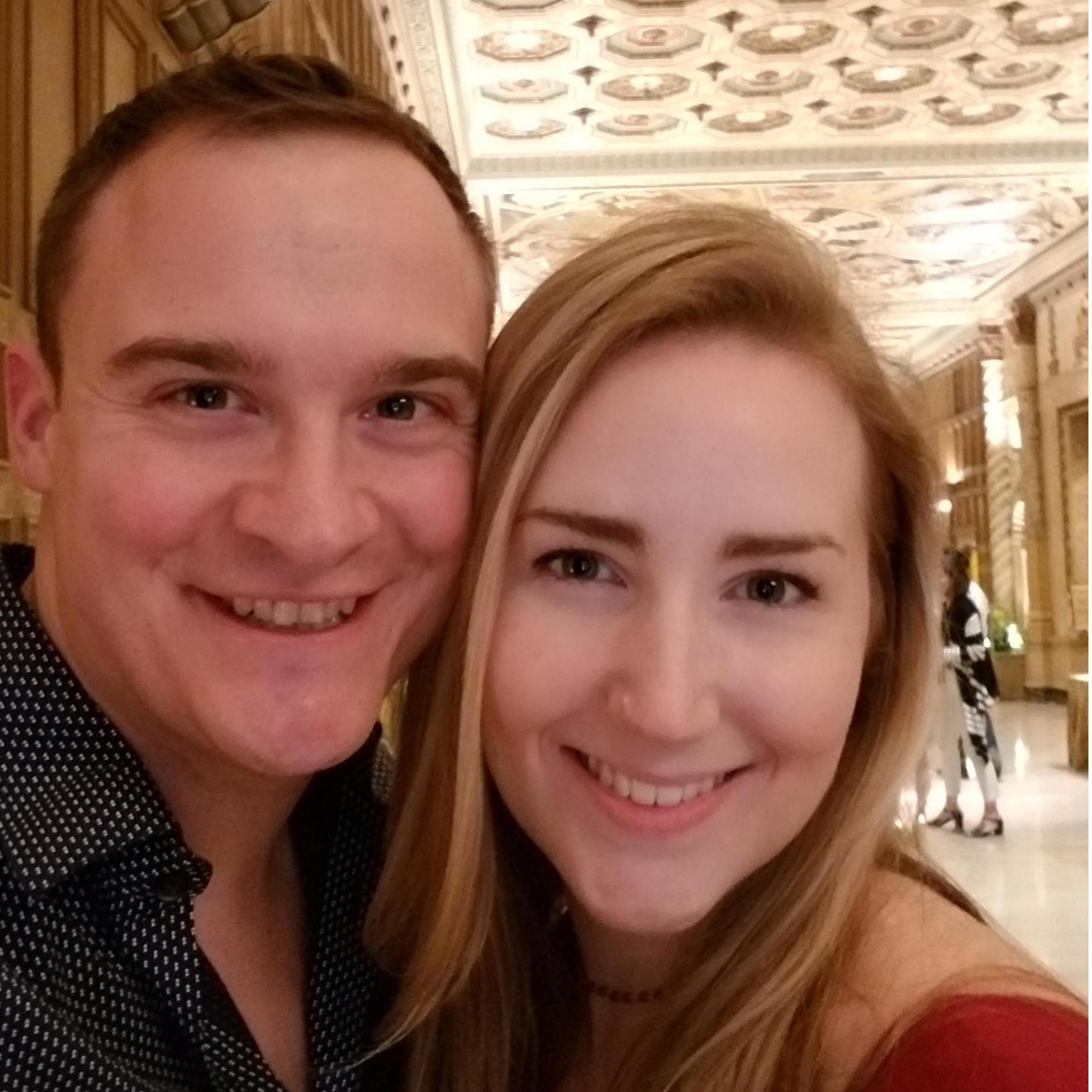 All dressed up in a beautiful place!