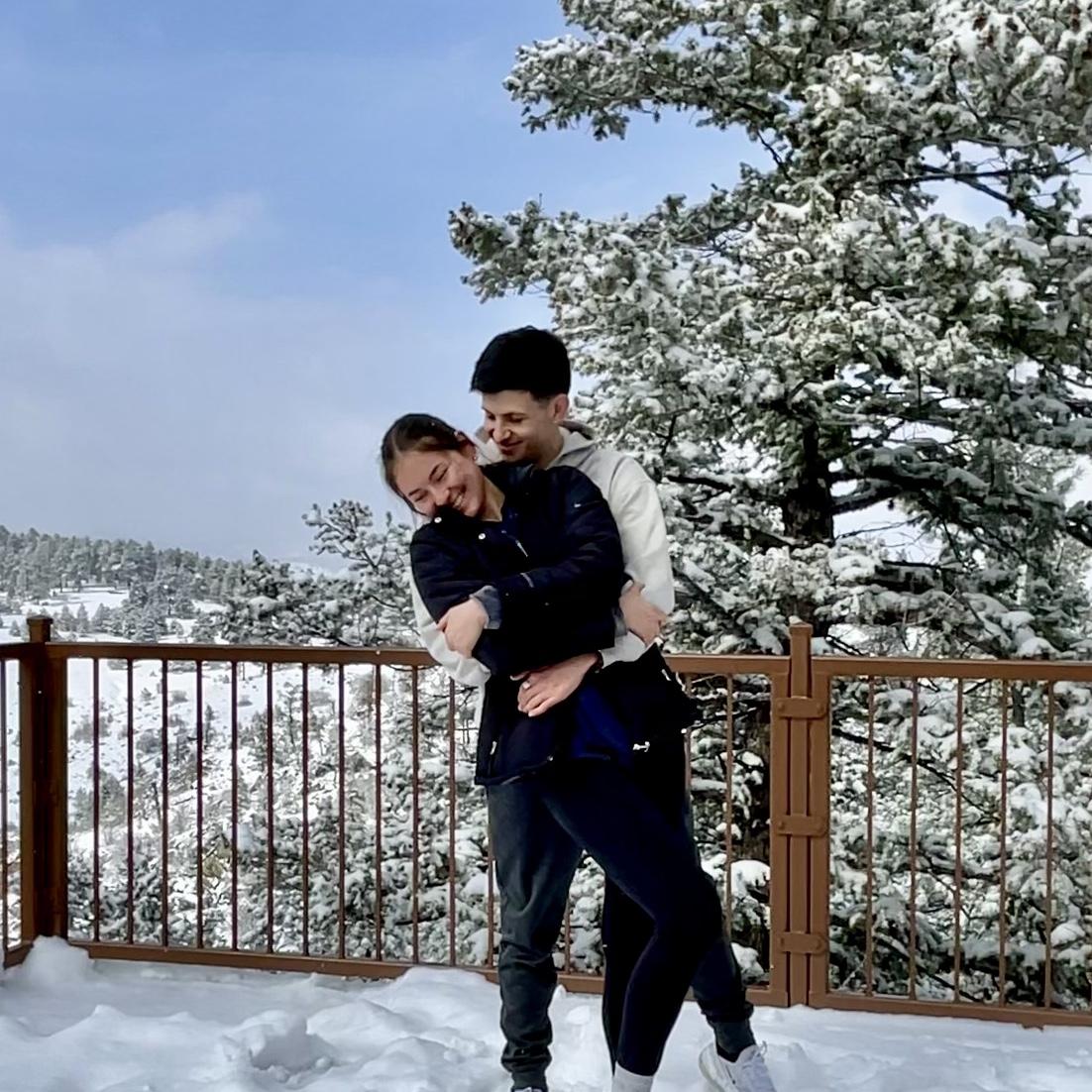 Always making the most of our time together when Richard came to visit me in Colorado.
