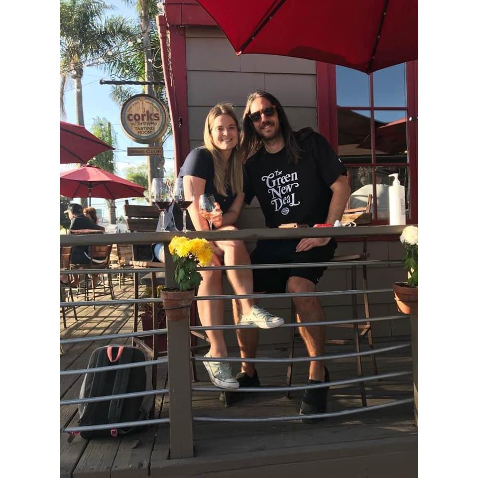 Enjoying some wine in our new town Santa Barbara