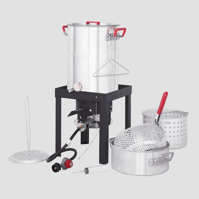 Creole Feast TFK3001 Premium Aluminum 30qt Turkey and10qt Fish Fryer Set