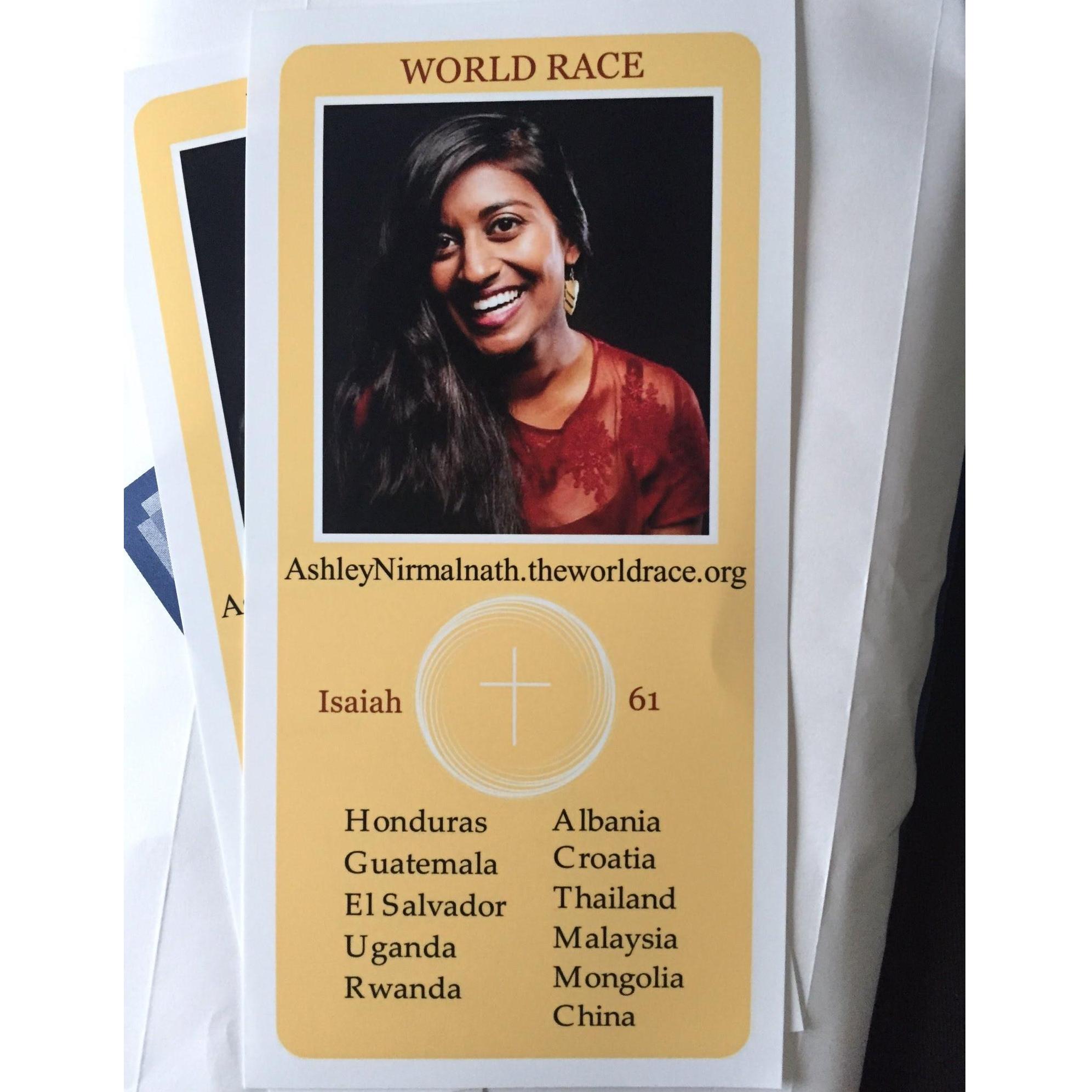 After months of prayer and deliberation, we excitedly decided to embark on "The World Race" an eleven month trip to eleven different countries. Separately.