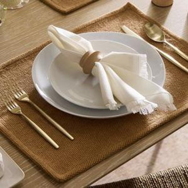 Textured Canvas Cotton Placemat Sets
