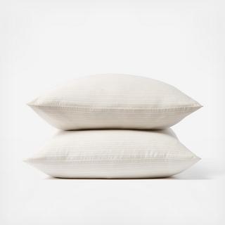 Organic Crinkled Percale Pillowcase, Set of 2