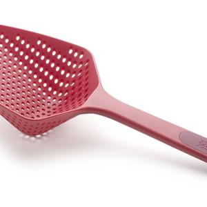 Joseph Joseph 10064 Scoop Colander Strainer Slotted Spoon, Large, Red