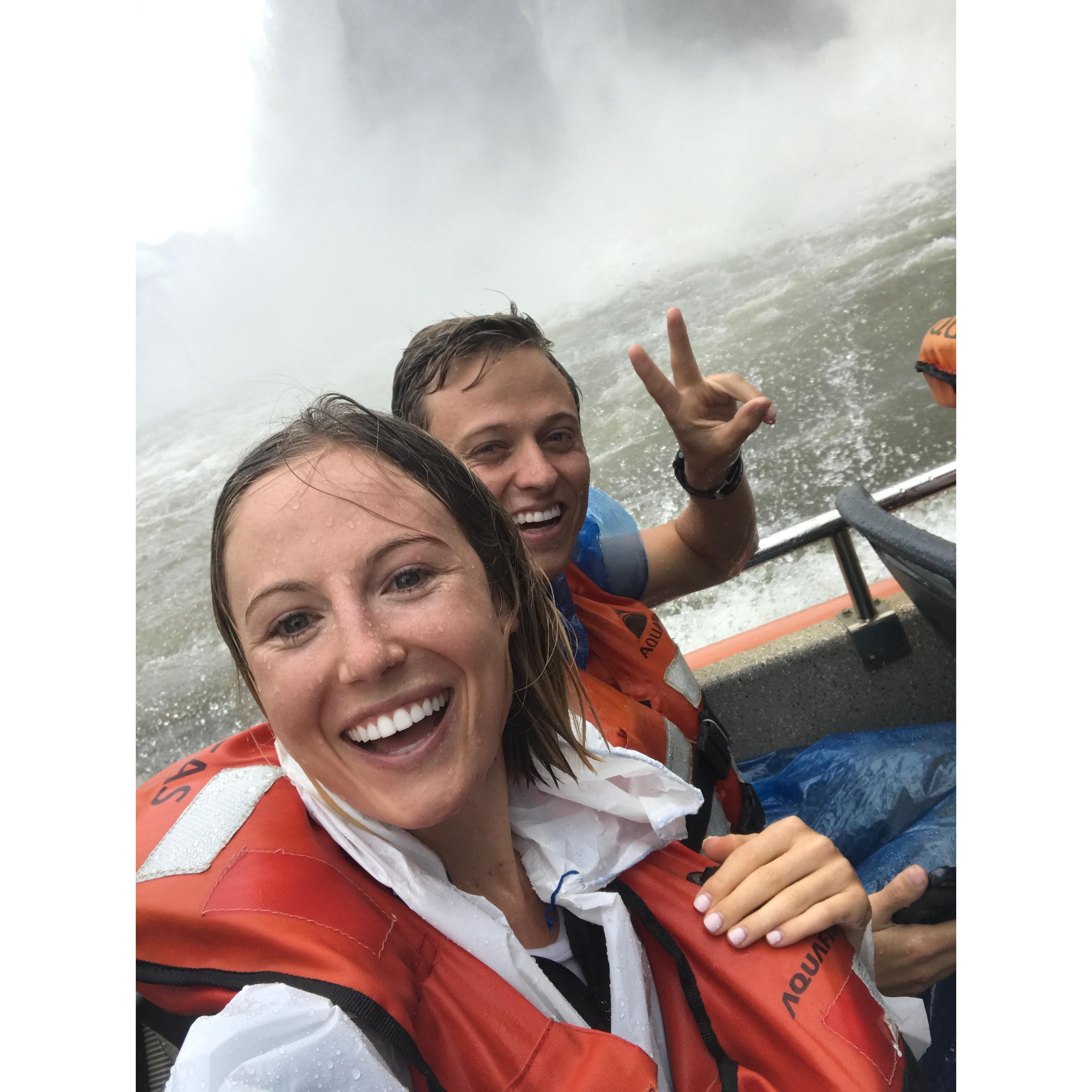 Soaked at Iguazu Falls, Argentina!