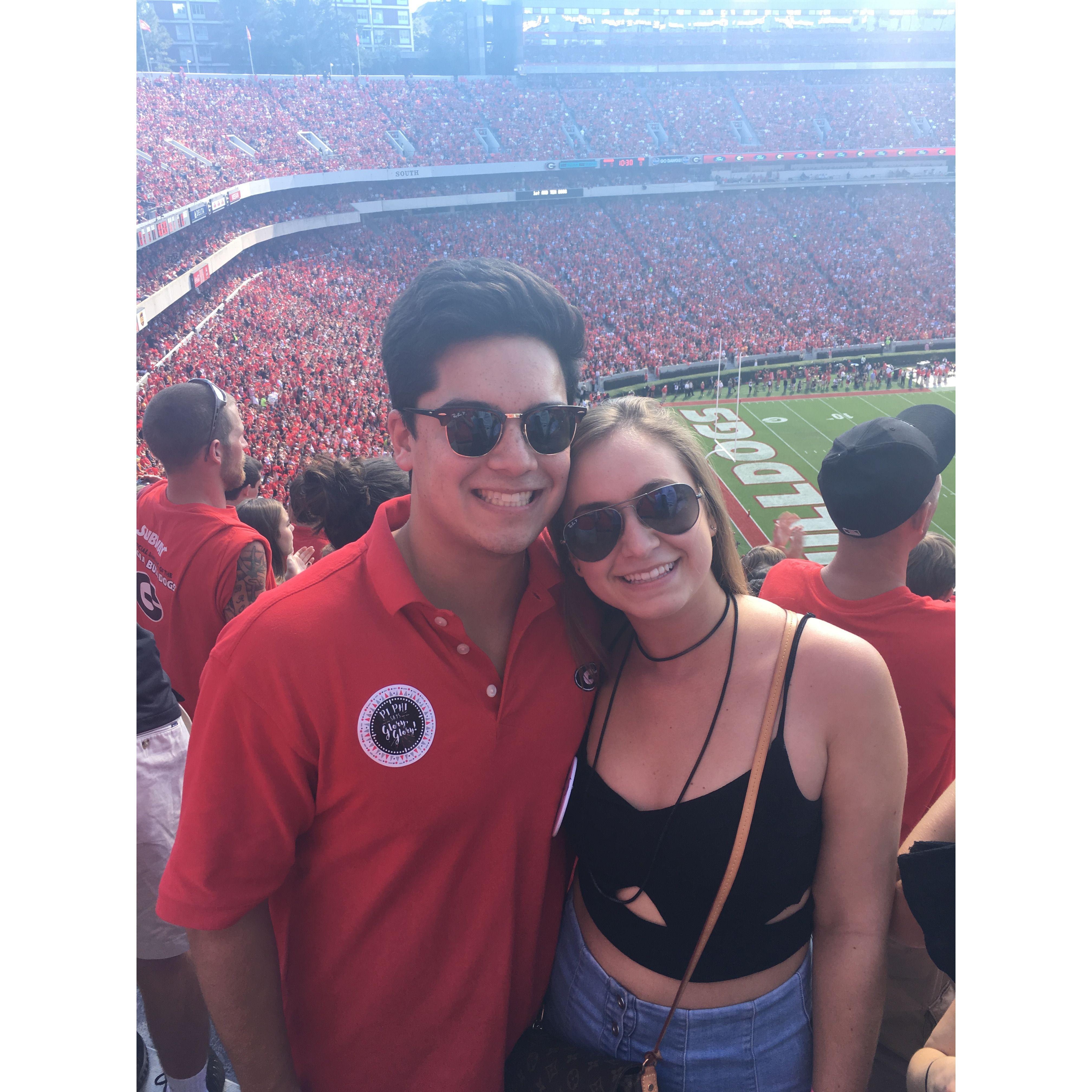 One of our first Georgia football games together in 2016!