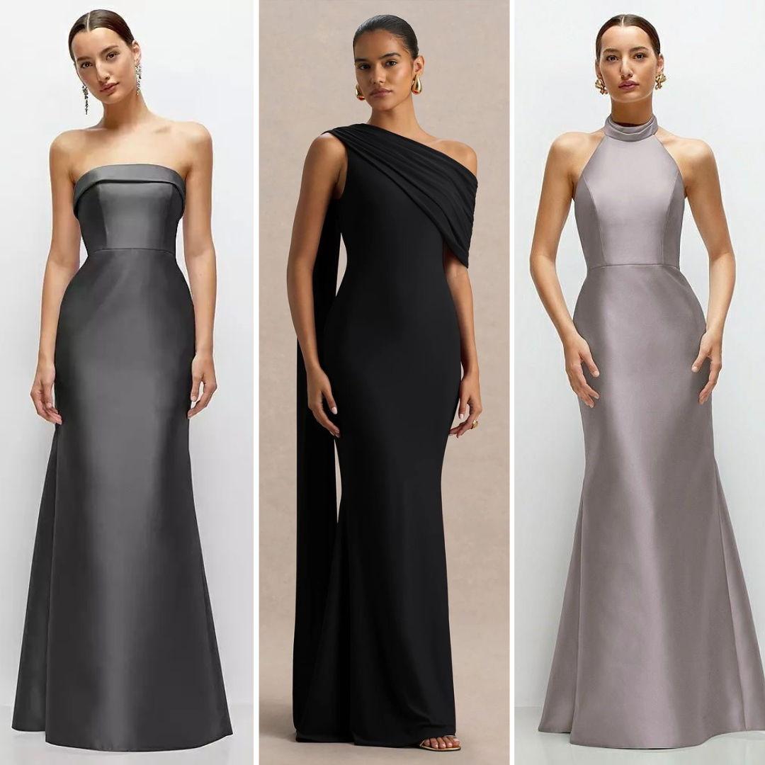 Black and charcoal dress inspiration for women - sleek, modern, and timeless options that elevate our coastal and elegant aesthetic.