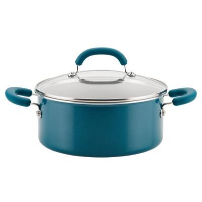 Rachael Ray Create Delicious 5qt Aluminum Nonstick Dutch Oven with Lid Teal