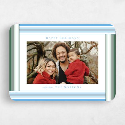 Blue Rounded Holiday Card - Laughton Landscape