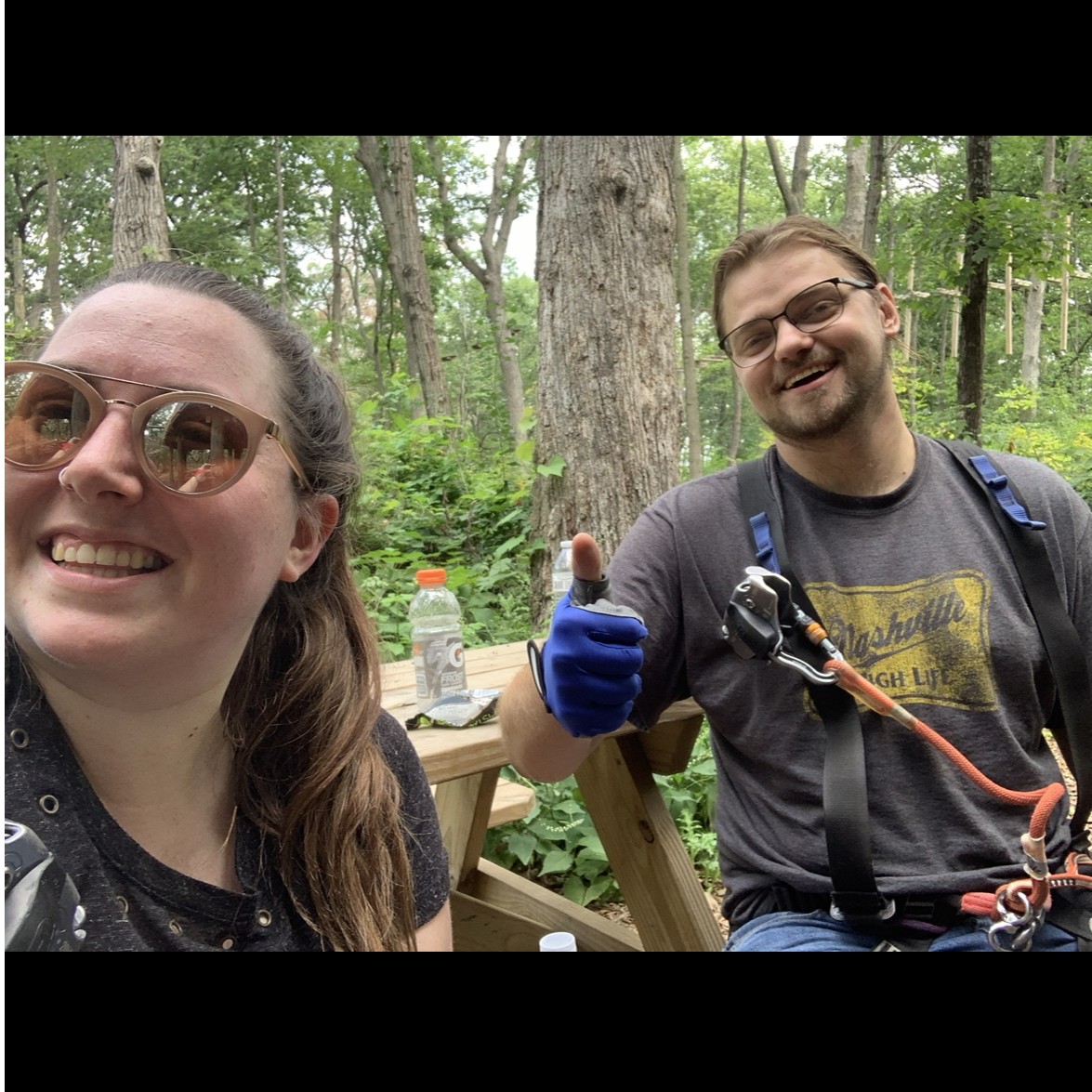 Ziplining for Ashley's birthday