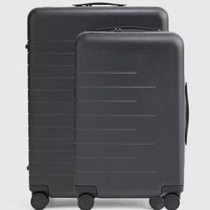 Carry-On & Medium Check-In Suitcase Bundle in Black