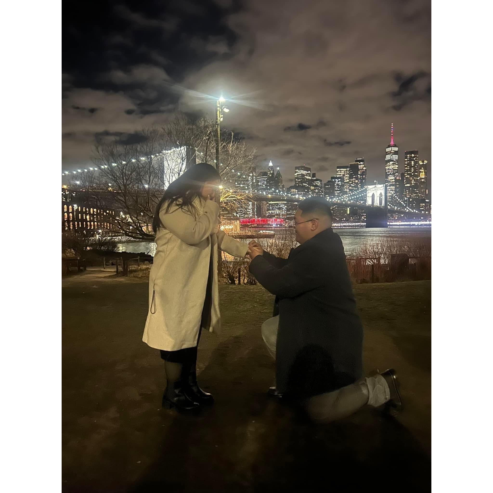 The Proposal - Feb 2, 2024
New York City in between Brooklyn and Manhattan Bridges