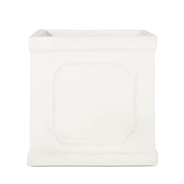 Christopher Knight Home Burgos Outdoor Medium Planter - Cast Stone - Antique White