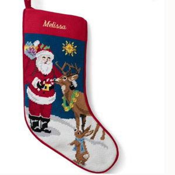 Needlepoint Personalized Christmas Stocking
