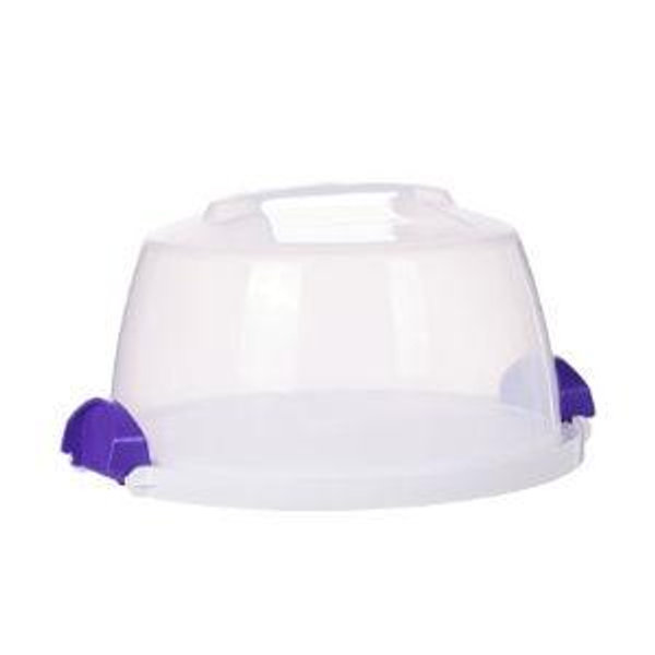Wilton 2105-3280 Cake and Cupcake Carrier, Round, Plastic, Transparent, 25.4cm (10in)