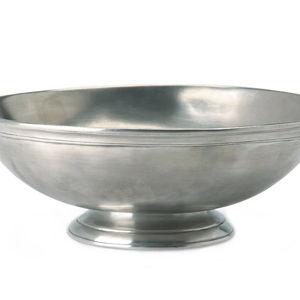 MATCH Modern Pewter Round Footed Centerpiece