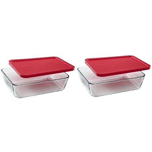 Pyrex 6-Cup Rectangle Food Storage, Pack of 2 Containers