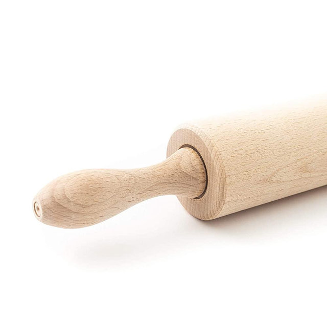 Tuuli Kitchen Professional Classic Wooden Rolling Pin with revolving Centre (17,3 by 2,2 inches)