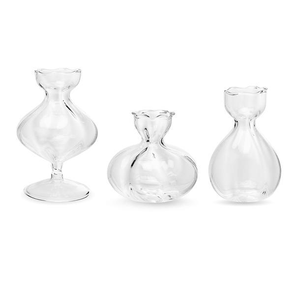 Set of 3 Glass Bud Vases