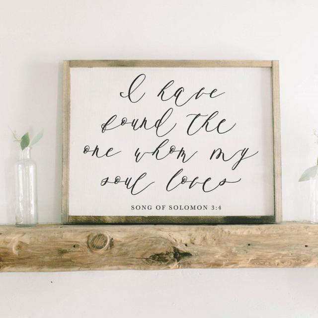 I Have Found the One Whom My Soul Loves Verse Wall Décor