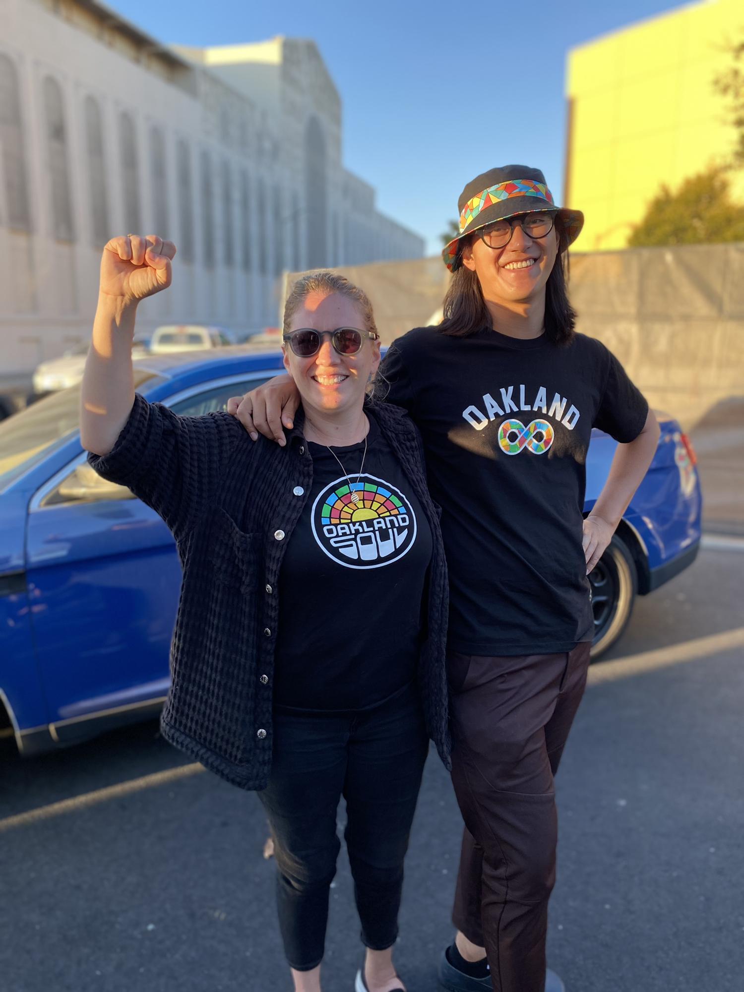Cheering on the Oakland Roots - our local Men’s soccer team!