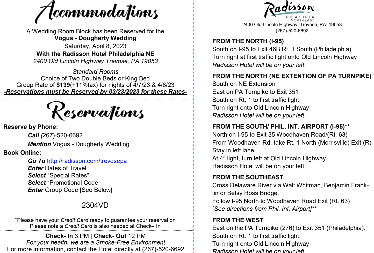 The Wedding Website of Anna Vogus and Kevin Dougherty