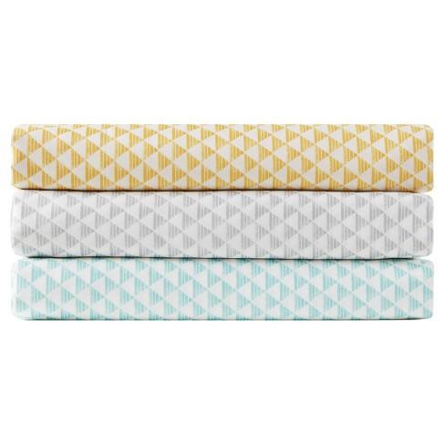 Triangle Printed Sheet Set in Yellow Queen