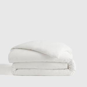 Quince Organic Brushed Cotton Duvet Cover in White