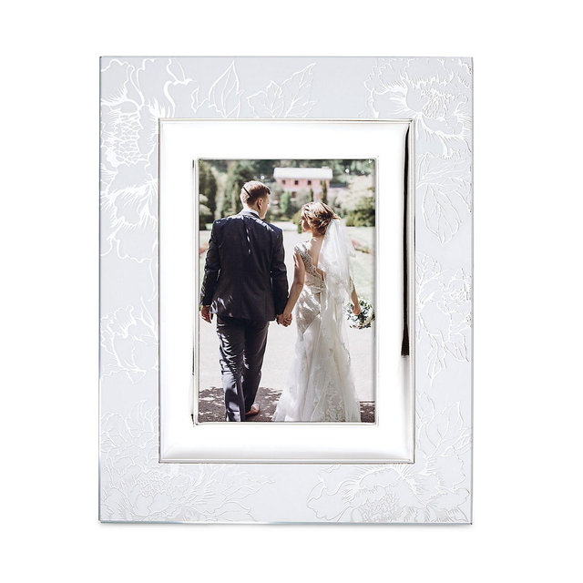 Lenox Silver Peony Frame, 5" x 7"