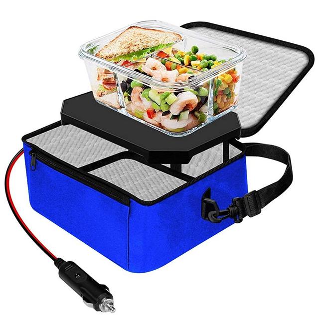 Portable Oven 24V Portable Food Warmer Heated Lunch Box for Reheating Lunches and Frozen Food Slow Cooker for Transporter/Excavator/Coach/Dumper Truck/Site Job Workers by TrianglePatt, BLUE